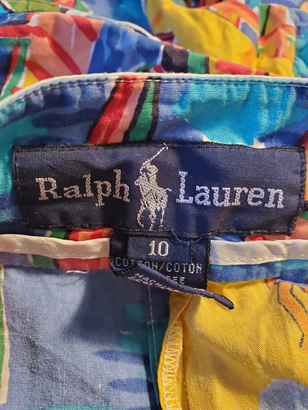 Ralph Lauren Vintage Beach Boat Ski Bear Stadium Shorts Women's Size 10 - Picture 9 of 9